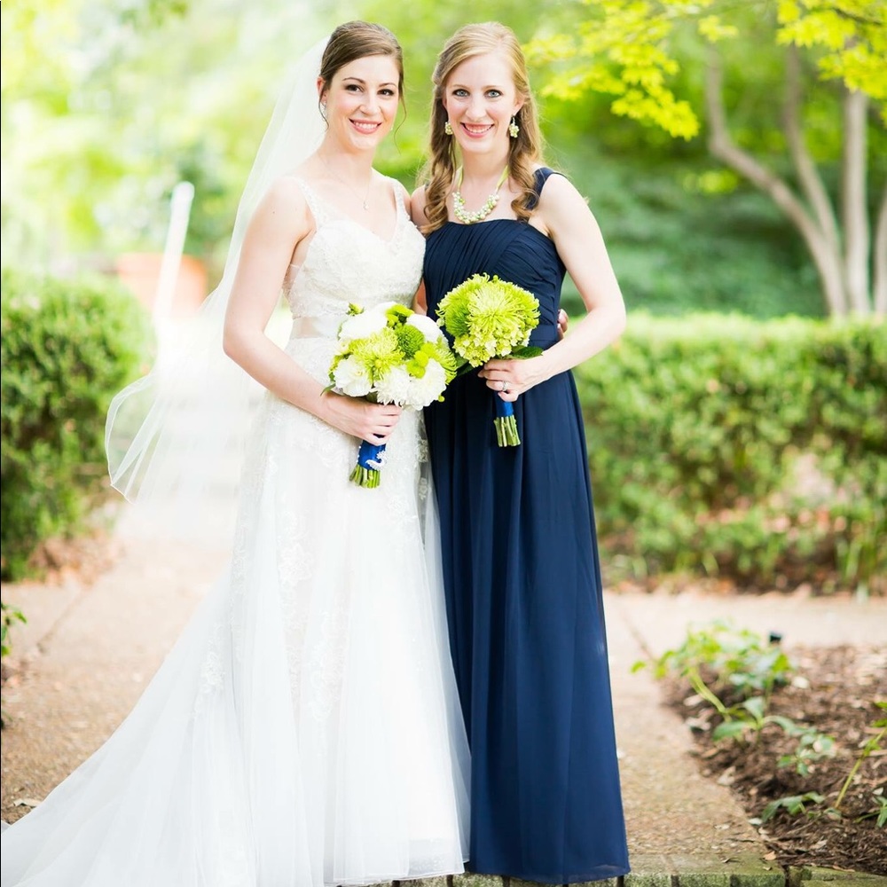 Bill Levkoff bridesmaid dress - navy